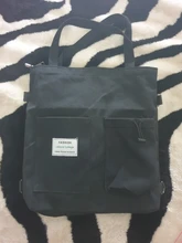 PURFAY-Bolso de lona con estampado de oso para mujer, bolsa de hombro de estilo literario japonés, informal