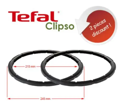 

Steam Pressure Seal Pressure Cooker Sealing Ring Replacement For SEB Tefal Clipso 2 Pieces 4-5-6 Liter