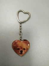 Llavero con foto personalizada de acero inoxidable, llavero con nombre, fecha, grabado redondo, identificación, etiqueta de perro, llavero de corazón, llave de amuleto colgante