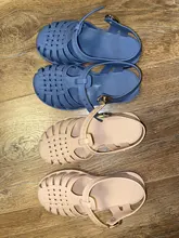 2021 niños sandalias bebé niña suave antideslizante zapatos de princesa zapatos dulces zapatos Jelly de playa niños Casual romano zapatillas tamaño de cheque