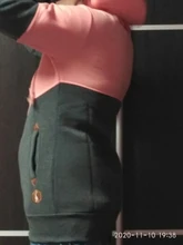 Hoodied Sweatshirt Jackets Womens Ladies Spring Patchwork Long-Style Casual Buttocks