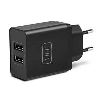 Wall Charger 1LIFE 1IFEPA2USB USB Black 
Wall Charger 1LIFE 1IFEPA2USB USB Black