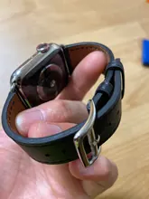 Correa de cuero de vaca 100% auténtico para Apple Watch 6 SE 5 4, correa de 42MM, 38MM, 44MM y 40MM para iWatch 6 5 4