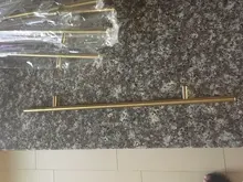 KAK-perillas de manija recta para puerta de cocina, manijas de acero inoxidable doradas de 2 ~ 20, 10mm de diámetro, para muebles