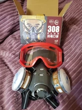 Mascarilla profesional de media cara para polvo de Gas, gafas de seguridad de visión amplia, Cartucho de filtración de carbono para pulverizar pintura, trabajo seguro