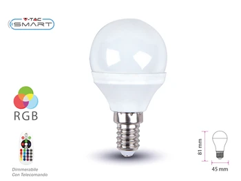 Led lamp E14 P45 3.5W RGBW 4000K with remote control dimmable bulb 320LM SKU-2776
Led lamp E14 P45 3.5W RGBW 4000K with remote control dimmable bulb 320LM SKU-2776