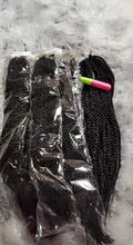 Trenzas de ganchillo para mujer, cabello sintético de color negro, ombré, marrón, senegalés, 30 hebras