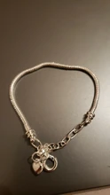 Uds.-pulsera con cierre Cadena de serpiente de langosta chapada en plata, brazalete con abalorio de corazón, apto para abalorios de agujero grande europeo, joyería DIY # PP13