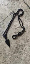 Collar largo negro mate con colgante de flecha para hombre, cadena de joyería, Hip Hop, Punk, Rock, regalo de Navidad y Halloween