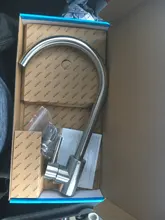 LEDEME-grifo de cocina de acero inoxidable, mezclador de agua, de cerámica, sencillo, grúa, L74998A-3