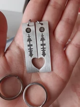 Uds código personalizado canción favorita llavero profesor de música para los hombres y las mujeres llavero de acero inoxidable grabado láser Spotify joyería