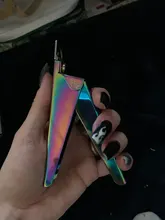 De acero inoxidable de Gel UV uñas falsas consejos Trimmer clíper cortadora de borde de Arte de uñas de manicura U de arco iris de plata de oro herramientas