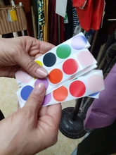 500 uds/rollo de croma etiquetas adhesivas de código de Color Dot etiquetas adhesivas 1 pulgada ronda rojo amarillo azul Rosa negro papelería pegatinas