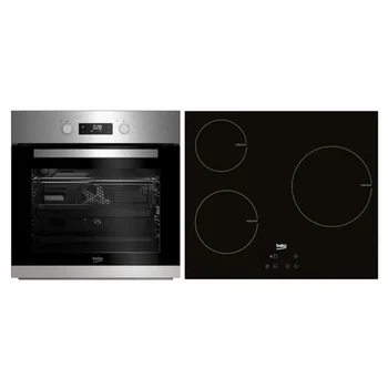 

Combined Oven and Glass-Ceramic Hob BEKO BSE22341X 65 L Stainless steel Black (3 Cooking areas)