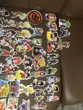 Juguete de Dragon Ball impermeable para niños, pegatina mixta para patinete, bicicleta, portátil, bolsa de viaje, divertido, 50/100 Uds.