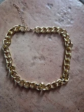 Collar grande de moda para mujer, Gargantilla gruesa de Color dorado y plateado, collares de cadena, joyería de fiesta, 2021