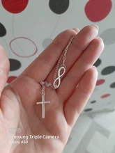 Colgante de Cruz con borla Infinity para mujer, Gargantilla clásica de 8 palabras, Collar de cadena de clavícula de Color plateado, Gargantilla Bohemia, Collar de joyería