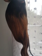 Kisshair-Peluca de cabello humano liso de 4x4, color degradado, color rubio miel, medio marrón, indio, 1B27, 1B30