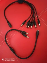 12V divisor de energía DC Plug 1 hembra a 2 3 4 5 6 8 hombre Cable CCTV cámara CCTV accesorios Cable adaptador de fuente de alimentación * 2,1*5,5mm