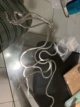 Collar de plata de ley 925 para hombre y mujer, cadena de serpiente de 4MM, joyería para pareja, cadena de cuchillas