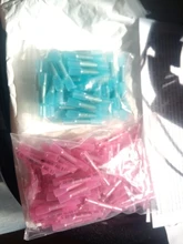 50/100 Uds eléctrica Terminal de cable funda termorretráctil terminales impermeable rojo aislado sello conectores de cable de 22-16 AWG