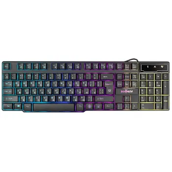 Wired gaming keyboard defender mayhem gk-360dl Ru RGB backlight 19 anti-ghost (45360) 
Wired gaming keyboard defender mayhem gk-360dl Ru RGB backlight 19 anti-ghost (45360)