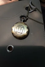 Retro Fallout 4 Cámara 111 reloj de bolsillo de cuarzo de moda electrónica juego de reloj COLLAR COLGANTE Fob regalo de reloj para hombres y mujeres