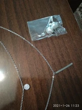 Collar de doble capa de Plata de Ley 925, redondo brillante, circón completo, collares con colgantes largos, regalo para niña, accesorios finos NK062