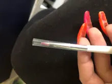 Pincel de Gel para uñas, pincel para pintar, herramienta de belleza, pelo púrpura con mango blanco, 1 ud.