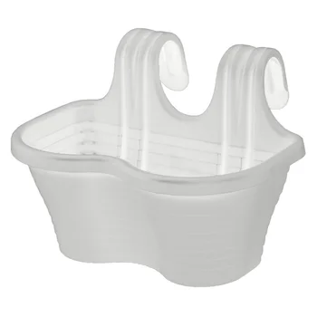 Flower box 36.5x20.5x26cm double hook for balcony White 
Flower box 36.5x20.5x26cm double hook for balcony White