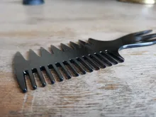 Peine Tenedor de Dientes anchos para peluquería, cepillo de barba, herramienta de estilismo para peluquería, Afro, novedad