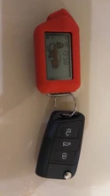 LCD bidireccional mando A distancia de silicona funda con cadena para llave, para Sher-khan Mobicar A Mobicar B versión rusa, sistema de alarma para coche de 2 vías