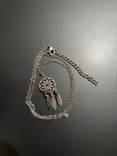 Collar de atrapasueños de aleación o acero inoxidable para mujer, collar de atrapasueños con pluma étnica Bohemia para Yoga, Mandala indio, Lotus, atrapasueños