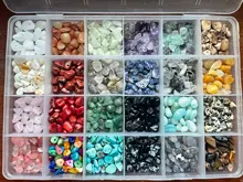 1323 Uds. Kit de cuentas de piedras preciosas irregulares con cuentas espaciadoras cierres de langosta anillos de salto elásticos para suministros de joyería DIY