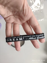 Pulsera de goma de silicona inspiradora The Road to Dreams, brazalete de banda elástica, regalo Punk