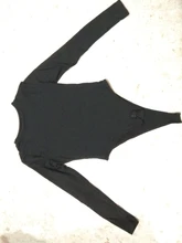 Body Sexy de Blanco sólido de manga larga con cuello redondo para mujer, Top negro para otoño e invierno, ropa de calle gris, traje