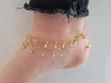 Tobillera de lujo con Glamour para mujer, tobillera de moda para chica, estética Grunge, brazalete chapado en oro, joyería, accesorios Harajuku