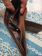 Cartera informal de negocios para hombre, cartera pequeña a la moda, monedero corto, bolso de mano de cuero de Color sólido, Estilo Vintage