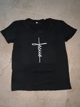 Jesús estampado de cruces mujeres camiseta Christian Tops Harajuku fe esperanza amor camiseta Mujer T Shirts Casual Camisetas, Camisetas de Mujer