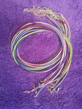 10 unids/lote 2 mm de cuero Real hecho a mano ajustable trenzado collares de cuerda y amuletos colgantes resultados langosta cierre cable cadena