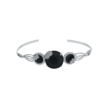 Silver Bracelet with Onyx synthetic and cubic zirconia sunlight sample 925
Silver Bracelet with Onyx synthetic and cubic zirconia sunlight sample 925