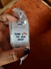 Rollo de pegatinas hechas a mano, Círculo de papelería, 500 Uds. Por rollo, etiquetas de sello, Gracias pegatina