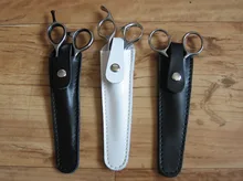 Funda de cuero para peluquero, funda para tijeras, bolsa profesional de cuero de vaca, bolsa de almacenamiento