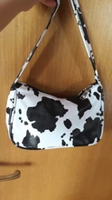 Bolso versátil sencillo para mujer, cartera juvenil de piel sintética con estampado de vaca, Bolso pequeño de hombro para viaje diario