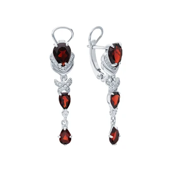 Silver earrings with cubic zirconia and Garnet sunlight sample 925 test
Silver earrings with cubic zirconia and Garnet sunlight sample 925 test