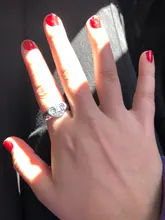 Anillo abierto con cara llorona para mujer, sortija ajustable de Color plateado antiguo, diseño geométrico, con caras y lágrimas