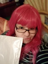 LOUIS FERRE largo degradado rojo rosado pelucas sintéticas azul púrpura Cosplay peluca con Bnags para las mujeres negras resistente al calor de fibra