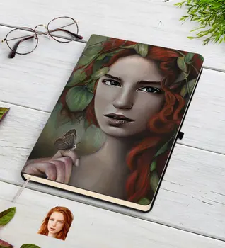 Personalized Women 'S Oil Painting Artistic Portrait Design Black Notebook-1 
Personalized Women 'S Oil Painting Artistic Portrait Design Black Notebook-1