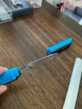 Tijeras seguras portátiles y creativas para cortar papel, suministros para oficina, escuela, bolígrafo de modelado, 1 ud.