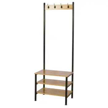 Multi-function Coat Rack Stand Clothes Rail 4 Hanging Hooks with 3 Tier Wooden Shoe Rack Storage Organizer Bedroom Furniture
Multi-function Coat Rack Stand Clothes Rail 4 Hanging Hooks with 3 Tier Wooden Shoe Rack Storage Organizer Bedroom Furniture